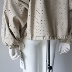 画像7: 《2023-24AW》【RISLEY】リズレー/リズレイ/フェイクレザー/パンチング/フード/ブルゾン/ジャケット/春秋《レディース》 (7)