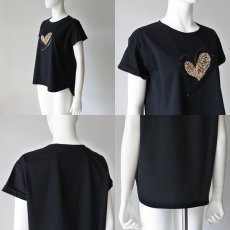 画像6: 【TAKAGI MINK】高木ミンク/スパンコール/ハート/ロールアップ/シルケット/Tシャツ/カットソー/春夏秋《レディース》 (6)