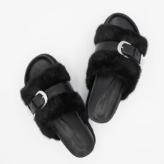 画像5: 【 ATELIER BRUGGE 】 アトリエブルージュ FUR BELTED SANDALS ファー ベルテッド サンダル エコファー 春秋冬 レディース  (5)