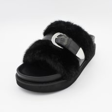 画像3: 【 ATELIER BRUGGE 】 アトリエブルージュ FUR BELTED SANDALS ファー ベルテッド サンダル エコファー 春秋冬 レディース  (3)