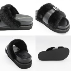 画像6: 【 ATELIER BRUGGE 】 アトリエブルージュ FUR BELTED SANDALS ファー ベルテッド サンダル エコファー 春秋冬 レディース  (6)