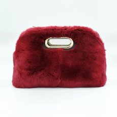 画像2: 【 TAKAGI MINK 】 高木ミンク 日本製 レッキス 毛皮 羊革 レザー クラッチバッグ BAG 春秋冬 レディース  (2)