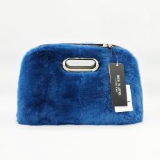 画像1: 【 TAKAGI MINK 】 高木ミンク 日本製 レッキス 毛皮 羊革 レザー クラッチバッグ BAG 春秋冬 レディース  (1)