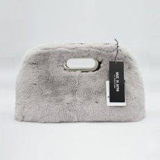 画像1: 【 TAKAGI MINK 】 高木ミンク 日本製 レッキス 毛皮 羊革 レザー クラッチバッグ BAG 春秋冬 レディース  (1)