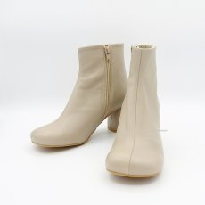 画像1: 【 ATELIER BRUGGE 】 アトリエブルージュ 日本製 羊革 OBLIQUE SHORT BOOTS オブリーク ショート ブーツ ブーティ オールシーズン レディース  (1)