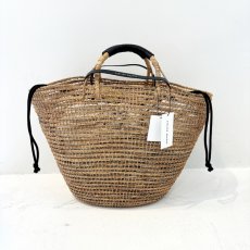 画像3: 【 ATELIER BRUGGE 】 アトリエブルージュ FAIRTRADE PRODUCT コラボ 天然草木 ヤシ 巾着付き カゴバッグ 春夏秋 レディース  (3)