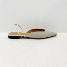 画像3: 【予約商品】《納期：2025年2月末〜3月中旬》【 ATELIER BRUGGE 】アトリエブルージュ 日本製 POINTED TOE 2WAY MULE 日本製 リネン 牛革 ミュール 春夏秋 レディース  (3)