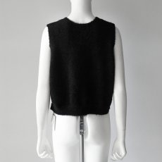 画像5: 【 QTUME 】 クチューム チクチクしない ラメ糸 シャギー Vネック ショート丈 ニット ジレ ベスト 春秋冬 レディース  (5)
