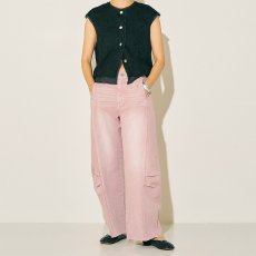 画像1: 【予約商品】《納期：2025年5月上旬〜中旬頃》【 YENN 】 イエン KNEE TUCK DENIM PT カーブ カービー コクーン デニム オールシーズン レディース  (1)