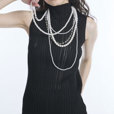 画像4: 【予約商品】《納期：25年4月30日頃》【 MAISON MAVERICK PRESENTS 】 メゾン マヴェリック プレゼンツ Draped Pearl Chain Necklace チェーン パール 5連 ネックレス オールシーズン レディース  (4)