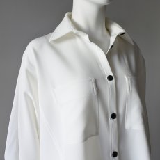 画像2: 【 MARGAUX VINTAGE 】 マルゴーヴィンテージ OVERTUNIC LENGTH SHIRT オーバーチュニック シャツ コート 春秋冬 レディース  (2)