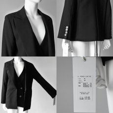 画像6: 【 RISLEY 】 リズレー リズレイ Tailor collar shoulder jacket 2way 肩掛け ピークドラペル センターベンツ ジャケット 春秋冬 レディース  (6)