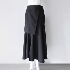 画像1: 《セットアップ対応》【 RISLEY 】 リズレー リズレイ Wrapped skirt ラップ風 アシンメトリー マーメード スカート 春秋冬 レディース  (1)