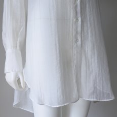 画像3: 【 CLOCHE 】 クロッシェ クロシェ ゆったりシルエット シアー ロング シャツ ブラウス 春夏秋 レディース  (3)