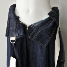 画像2: 【 Lallia Mu 】 ラリアムー ショルダーベルト ラップ サロペット デニム パンツ 春夏秋 レディース  (2)