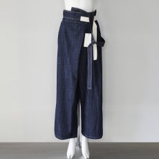 画像1: 【 Lallia Mu 】 ラリアムー ショルダーベルト ラップ サロペット デニム パンツ 春夏秋 レディース  (1)