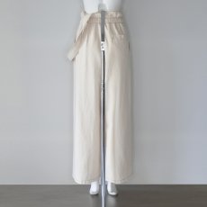 画像4: 【 Lallia Mu 】 ラリアムー ショルダーベルト ラップ サロペット 生成り デニム パンツ 春夏秋 レディース  (4)
