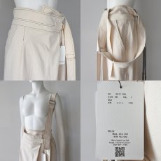 画像6: 【 Lallia Mu 】 ラリアムー ショルダーベルト ラップ サロペット 生成り デニム パンツ 春夏秋 レディース  (6)