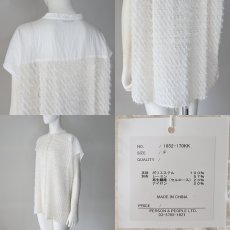 画像6: 【 CHIGNON 】 シニヨン シアー カットジャガード フレンチスリーブ シャツ ブラウス 春夏秋 レディース  (6)