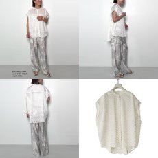 画像7: 【 CHIGNON 】 シニヨン シアー カットジャガード フレンチスリーブ シャツ ブラウス 春夏秋 レディース  (7)