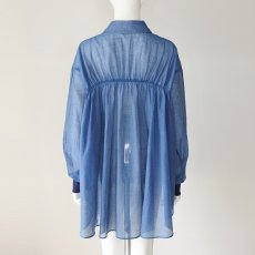 画像5: 【 NUS 】 ヌース ゆったりシルエット ガーゼ 袖リブ シャンブレー デニム シャツ 春夏秋 レディース  春夏秋 レディース  (5)
