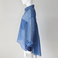 画像4: 【 NUS 】 ヌース ゆったりシルエット ガーゼ 袖リブ シャンブレー デニム シャツ 春夏秋 レディース  春夏秋 レディース  (4)