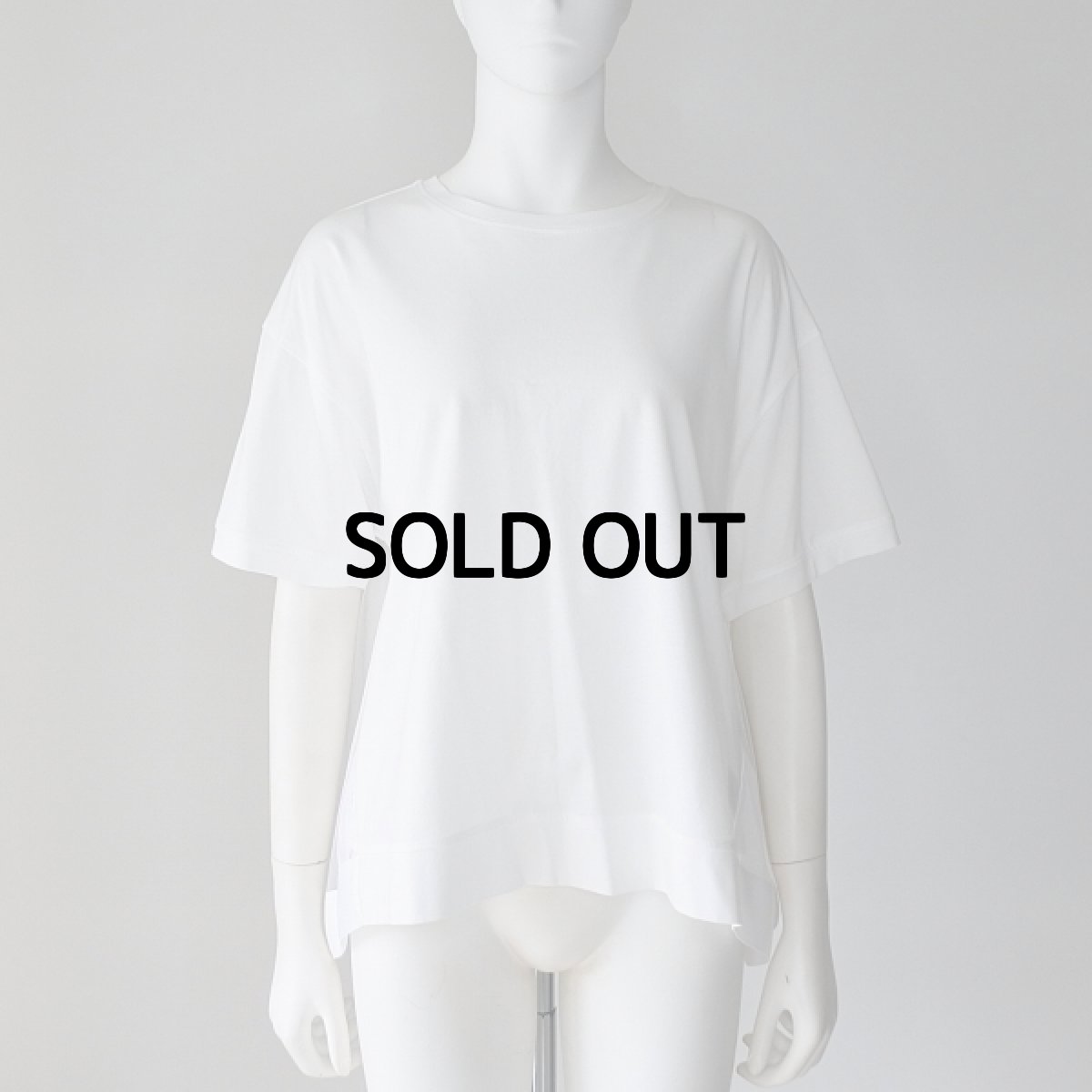 画像1: 【 HERENCIA 】 ヘレンチア きれいめ ゆったりシルエット 異素材ドッキング バック チュール Tシャツ カットソー 春夏秋 レディース  (1)