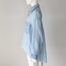 画像4: 【 NUS 】 ヌース ゆったりシルエット ガーゼ 袖リブ シャンブレー デニム シャツ 春夏秋 レディース  春夏秋 レディース  (4)