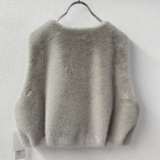 画像4: 【予約商品】《納期：2025年9月末》【 Fellini 】フェリーニ エコファー ミンク フェイクファー バルーン ショート ジレ ベスト 春秋冬 レディース  (4)