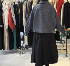 画像4: 【予約商品】《納期：2025年9月上旬〜中旬》【 DOS DIOSAS 】ドスディオサス オーバーサイズ ウール混 ビックステッチ Gジャン ジャケット ショート コート 春秋冬 レディース  (4)