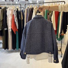 画像6: 【予約商品】《納期：2025年9月上旬〜中旬》【 DOS DIOSAS 】ドスディオサス オーバーサイズ ウール混 ビックステッチ Gジャン ジャケット ショート コート 春秋冬 レディース  (6)