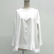 画像4: 【予約商品】《納期：2025年9月中旬》【 HERENCIA 】 ヘレンチア 異素材ドッキング きれいめ バック ギャザー チュール フレアー 長袖 カットソー 春秋冬 レディース  (4)