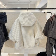 画像6: 【予約商品】《納期：2025年9月末》【 HERENCIA 】 ヘレンチア ゆったりシルエット 5分袖 ブロック モール ジップ パーカー 春秋冬 レディース  (6)