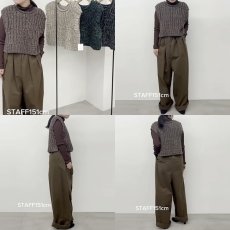 画像10: 【予約商品】《納期：2025年8月下旬》【 CLOCHE 】 クロシェ クロッシェ チクチクしない ウール混 ローゲージ ショート丈 ニット ジレ ベスト 春秋冬 レディース  (10)