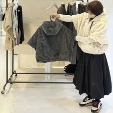 画像1: 【予約商品】《納期：2025年9月末》【 HERENCIA 】 ヘレンチア ゆったりシルエット 5分袖 ブロック モール ジップ パーカー 春秋冬 レディース  (1)
