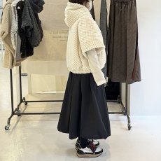 画像3: 【予約商品】《納期：2025年9月末》【 HERENCIA 】 ヘレンチア ゆったりシルエット 5分袖 ブロック モール ジップ パーカー 春秋冬 レディース  (3)