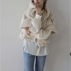 画像12: 【予約商品】《納期：2025年9月末》【 HERENCIA 】 ヘレンチア ゆったりシルエット 5分袖 ブロック モール ジップ パーカー 春秋冬 レディース  (12)
