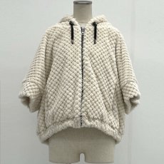 画像7: 【予約商品】《納期：2025年9月末》【 HERENCIA 】 ヘレンチア ゆったりシルエット 5分袖 ブロック モール ジップ パーカー 春秋冬 レディース  (7)