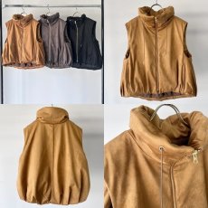 画像13: 【予約商品】《納期：2025年8月》【 MARGAUX VINTAGE 】 マルゴー ヴィンテージ フェイクスエード バルーン ジレ ベスト 春秋冬 レディース  (13)