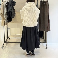 画像4: 【予約商品】《納期：2025年9月末》【 HERENCIA 】 ヘレンチア ゆったりシルエット 5分袖 ブロック モール ジップ パーカー 春秋冬 レディース  (4)