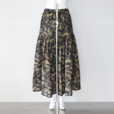 画像4: 【 MARGAUX VINTAGE 】 マルゴーヴィンテージ カモフラージュ ギャザー ティアード スカート 春夏秋 レディース  (4)
