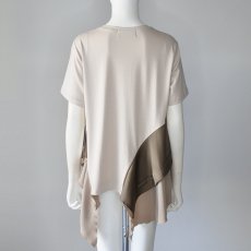 画像5: 【 RISLEY 】 リズレー リズレイ 異素材ドッキング アシンメトリー フリル Tシャツ カットソー  春夏秋 レディース  (5)