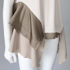 画像3: 【 RISLEY 】 リズレー リズレイ 異素材ドッキング アシンメトリー フリル Tシャツ カットソー  春夏秋 レディース  (3)