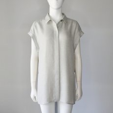 画像1: 《 セットアップ 対応 》【 cafune 】 カフネ リネン調 アセテート シャツ ブラウス 春夏秋 レディース  (1)