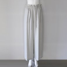 画像1: 《 セットアップ 対応 》【 cafune 】 カフネ リネン調 アセテート ワイド パンツ 春夏秋 レディース  (1)