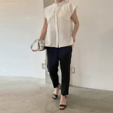 画像7: 【 anana 】 アナナ ジョーゼット ビックカラー ノースリーブ ブラウス 春夏秋 レディース  (7)