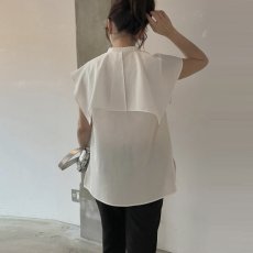 画像8: 【 anana 】 アナナ ジョーゼット ビックカラー ノースリーブ ブラウス 春夏秋 レディース  (8)