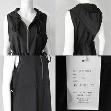 画像6: 【 MARGAUX VINTAGE 】 マルゴーヴィンテージ ハーフジップ ウエスト ドローコード フーディ ジョーゼット ワンピース 春夏秋 レディース  (6)