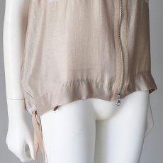 画像3: 【 MARGAUX VINTAGE 】 マルゴーヴィンテージ テロテロ スリーブレス フーディ ダブルジップ ブルゾン 春夏秋 レディース  (3)