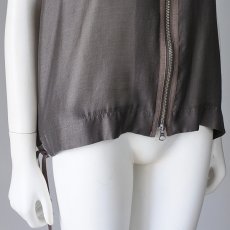 画像3: 【 MARGAUX VINTAGE 】 マルゴーヴィンテージ テロテロ スリーブレス フーディ ダブルジップ ブルゾン 春夏秋 レディース  (3)